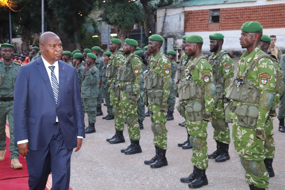 L'Unité spéciale Forces Armées Centrafricaines Centrafrique-FACA-Ndjoni-Sangoes formées par des instructeurs russes au Camp de Roux à Bangui